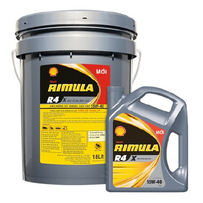 Dầu động cơ Shell Rimula R4 X15W40 CI4/E7 (18 lít/thùng)