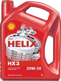 Dầu máy Shell Helix HX3 20W50 (4 lít/hộp)